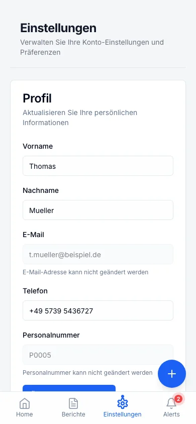 Rappo Einstellungen auf dem Smartphone